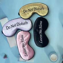 1pc Embroidered Silk-Like Sleep Eye Mask, Blackout Blindfold With Adjustable Strap, Portable Travel Nap Silk Sleeping Eye Mask - Multicolor - View 2