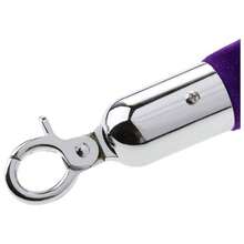 1.5m4.9ft Velvet Rope Crowd Control Stanchion Post - Elegant Queue Line Barrier Business Spaces - 1.5m + Purple - View 9