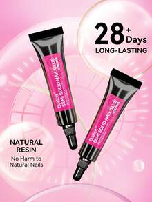 2PCS/1PC Newly Upgraded Quick Drying 10g Semi Solid Nail Glue For Press On Nails Tips No Need For UV Lamp Long Lasting Fake Acrylic Nails Kit Glue Gel - Trong sáng - Xem 2