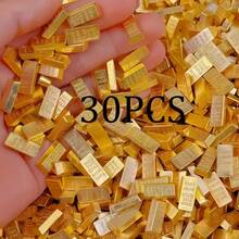 Lingote de oro falso de diseño 2025, réplica realista de lingote de oro, accesorio de película, adorno de riqueza, regalo novedoso - Multicolor - Ver 5