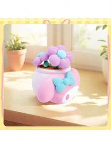 Serie de mini ornamentos de bonsái de la familia Sanrio: decoraciones de bonsái de escritorio curativas, mercancía con temática de personajes Sanrio, mercancía de la cultura japonesa Kawaii, mercancía Sanrio, regalo de cumpleaños