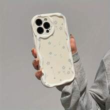 Funda de Teléfono de Moda con Patrón de Estrella Blanca Adecuada para  16/ 16 Pro/ 16 Plus/ 16 Pro Max/ 15/15 Plus/15 Pro/15 Pro Max,  14/14 Plus/14 Pro/14 Pro Max,  13/13 Pro/13 Pro Max,  12/12 Pro/12 Pro Max,  11/11 Pro/11 Pro Max - Resistente al Polvo y a los Golpes, Diseño de Alta Estética - Colores mixtos - Ver 2