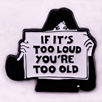 Vintage personlig kreativ engelsk sloganbrosch, legeringsmaterial klädväska accessoarbrosch