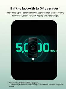 Samsung Galaxy A16 4G LTE 手机 - 6GB RAM + 128GB ROM、6.7 英寸 Super AMOLED 显示屏、多摄像头系统(超广角、微距)、IP54 防水防尘、5000mAh 长效电池、6 代操作系统升级、快速流畅的游戏、流媒体和令人惊叹的摄影性能,非常适合日常使用和娱乐 - 灰色 - 查看 5