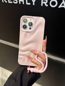 1pc Minimalist High-End Water Wave Pattern Phone Case + Lanyard Compatible With IPhone11, 11Pro, 11ProMax, 12, 12Pro, 12ProMax, 13, 13Pro, 13ProMax, 14, 14Pro, 14Plus, 14ProMax, 15, 15Pro, 15Plus, 16, 16Pro, 16ProMax, 16Plus/17/17Pro/17ProMax