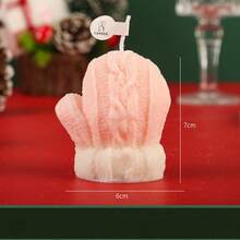 Bougie d'aromathérapie en forme de petit gant tricoté de Noël, cadeau d'accompagnement, décoration d'ambiance de Noël. Bougie d'aromathérapie, décoration de maison de Noël, décoration de pièce, hiver