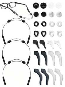 31-Piece Comfort Silicone Anti-Slip Eyewear Frame & Behind-Ear Grip Set | Universal For Fashion Glasses/Readers/Sports Glasses - ZH-62 - View 7