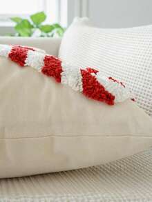 Christmas Candy Cane Pillow Cover, Without Filler, Christmas Home Decor Cushion Cover, Suitable For Home, Bedroom, Sofa, Living Room Decor, Applicable For Christmas, Thanksgiving, New Year Christmas Decorations Christmas Decorations Home