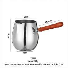 1 pieza Acero inoxidable 304 Taza para arte de latte,Diseño con mango de madera, herramientas para arte de latte, herramienta de pico puntiagudo para barista, accesorios de taza para flores de café y té con leche,espuma de leche - Usos: Año Nuevo, Día de Acción de Gracias, Navidad, artículos de cocina Rama, uso en fiestas, comedor familiar, suministros de cafetería de alta gama, regalo especial, uso en la barra del bar - Plateado - Ver 12