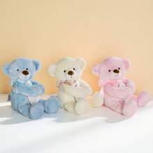 Stuffed Soft Toy Baby Teddy Bear Vase Huger, Pink / Blue / Ivory, 9.5" - Multicolor - View 4