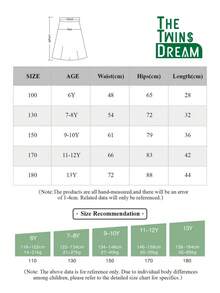 Girls' Elegant Pleated School Uniform Skirt With Built-In Safety Shorts, Knit Skirt, Basic School Uniform Skirt, Suitable For Performance, Party, Back To School, Burgundy - Burgundy - View 8