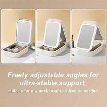 A Compact LED Makeup Mirror Box For Women On Christmas, With A Jewelry Storage Makeup Bag, Adjustable Brightness, Three Light Modes, Easy To Carry, Suitable As Travel Accessories For Traveling Around The World, Daily Essential, Makeup Storage, Cheap Women's Products, Makeup Care, Makeup Storage Box, A Fashionable Item For Mini Parties. - Multicolor - View 8
