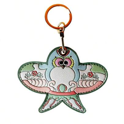 حامل بطاقات جلدي متعدد الأغراض مناسب لحافظة حماية AirTag، بطاقة الدخول، علامة التتبع، قذيفة واقية، زينة معلقة، هدية تخزين إبداعية