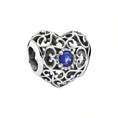  PANDORA 925 Silver Heart-Shaped Hollow Beaded Moonstone Fixed Buckle Beaded Bracelet DIY Beaded Bracelet Bracelet Beaded Birthday Gift Girlfriend Gift Christmas Gift Mother's Day Gift