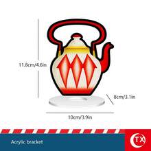 1pc Style White Acrylic Coaster With Arabic Calligraphy Heat-Resistant Cup Holder, Suitable For Placing Various Cups And Mugs, Home Decor For Living Room, Office, Cafe, Eid Celebration, Family Gathering, Party Tabletop Decoration, Also Can Be Used As Ramadan, Holiday Gift