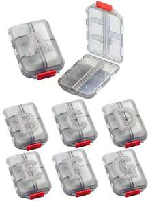 1pc New Pearl Letter A-Z 10 Grids Pill Box Organizer - Portable Folding Medicine Box, Daily Medication Planner And Capsule Dispenser, Suitable For Travel, Vitamins, Supplements, Weekly Travel Pill Box, Travel Pill Organizer - Multicolor - View 1