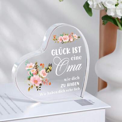 Engraved Acrylic Grandma Gift - Perfect For Birthdays, Christmas & Thanksgiving Decorative Paperweight Plaque
