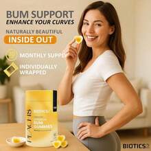 Peach8 Butt Support Women Probiotic Gummies - 60 SugarFree BBL Booty Vitamins C A Gummies, 2B Probiotics, Prebiotics, 4 Herbal Supplements Saw Palmetto, Black Maca, Motherwort For Bum Max Absorption - Flavor NameC - 查看 9