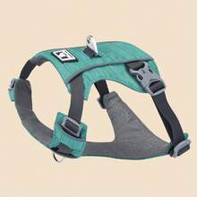 HP604-- 狗用背带，反光软垫日常背带，带双牵引带夹，可调节，轻便，适合所有狗狗夜间训练或散步时使用，反光