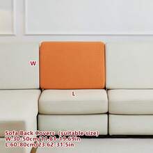 单件装提花弹力沙发套，现代防污沙发套，简约风格沙发套装，适用于客厅、卧室、户外沙发、L型沙发、贵妃椅/转角沙发组合、沙发垫套，家居装饰通用座椅沙发，四季皆宜 - 橘色 - 查看 15