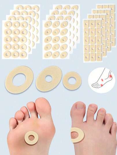 45 unidades de almofadas de tecido cicatrizante autoadesivas à prova d'água com almofada de espuma, protegem pés, calcanhares e dedos do atrito e fricção, aliviam a dor causada pela pressão dos sapatos, almofadas para calos, almofadas para os pés, prevenção de bolhas, almofadas para calos, cuidados com as unhas, cuidados com os pés e mãos