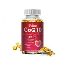 Cápsulas de coenzima Q10, 300 mg por porción, que favorecen la salud cardiovascular y la producción de energía (120 cápsulas blandas) - 1 botella - Ver 8