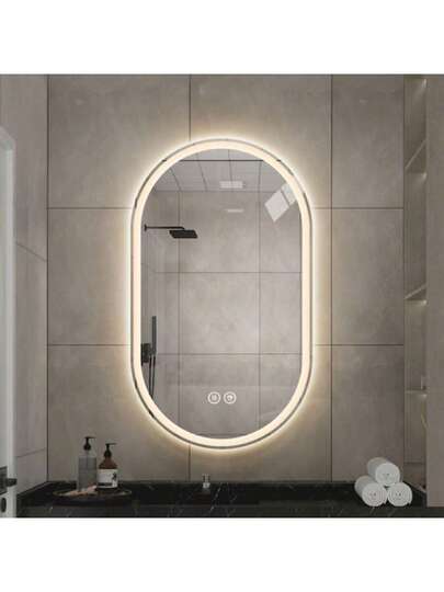 60 90 Cm Oval Frameless Slimme Wand Mirror, Anti Fog Touch Screen Bathroom