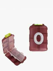 1pc New Pearl Letter A-Z 10 Grids Pill Box Organizer - Portable Folding Medicine Box, Daily Medication Planner And Capsule Dispenser, Suitable For Travel, Vitamins, Supplements, Weekly Travel Pill Box, Travel Pill Organizer - Multicolor - View 86