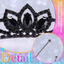 Princess Silver Tiara And Crown Pink Crystal Tiaras Pageant Crowns Rhinestone Birthday Headdress For Women