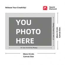 Customizable 11.8"X15.7" Diamond Painting Kit, Personalized Santa Claus Photo Art, Square & Round Acrylic Rhinestones, DIY Home Wall Decor, Unique Gift Idea - Multicolor - View 93