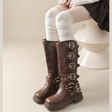 1/3/5 Pairs Women'S Warm Thick Calf Socks - Slim Fit, Solid Color With Side Stripes, Machine Washable, Perfect For Autumn & Winter Boots, Casual & Stylish Design, Winter Socks | Slim Fit Socks | Texture - Over-the-knee Socks - View 9