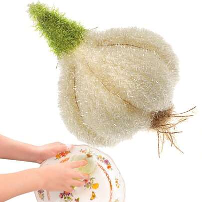 1 pièce Torchon innovant, design créatif d'ail, chiffon de nettoyage de cuisine multifonction doux, cadeau de Noël idéal