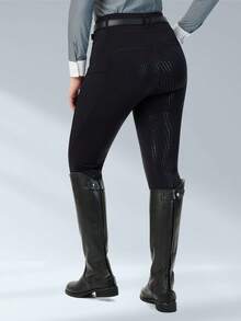 BEROY Women Horse Riding Pants Silicone Full Seat Breeches Equestrian Schooling Horseback Riding Tights Pockets - màu đen - Xem 2