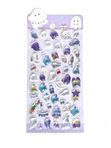 1PC Creative 3D PVC Cartoon Animal Glitter Crystal Sticker Fun Relief DIY Diary Cup Decoration Diamond Sticker Cute Sticker Mini Cartoon CCd Phone Case Decoration Scrapbooking Stationery Stickers Aesthetic Art - Multicolor - View 13