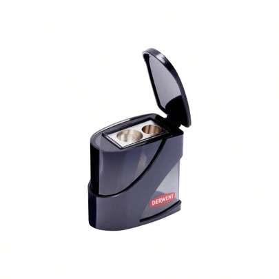 - Sacapuntas de doble agujero, negro, 11, 5 mm y 8, 25 mm