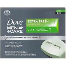 Men+Care 3 in 1 Bar Cleanser for Body, Face, and Shaving Extra Fresh Body and Facial Cleanser More Moisturizing Than Bar Soap to Clean and Hydrate Skin 3.75 oz, 8 Bars(default) - Tipo 1 - Ver 2
