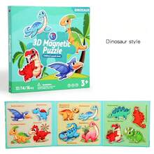 6-In-1 Wooden Early Education Magnetic Puzzle Books, Children's Intellectual Development Toys - Multicolor - View 15