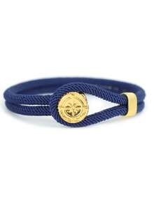 Minimalist Handmade 4mm Rope Bracelet Gold Color Compass Personalized Bracelet For Male Cool Jewelry