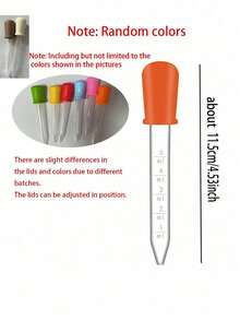 6pcs/Set 5ml Silicone Liquid Dropper, Colorful Dropper Tool, Silicone Calibrated Dropper, Cosmetic Essence Filling Dropper (Random Color), Plastic Dropper, Silicone & Plastic Mixed Dropper With Ball-Shaped Tip, Halloween Decor, Christmas Decor - Multicolor - View 8