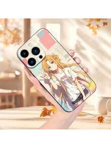 Funda con diseño, a prueba de golpes con protección de lente, hecha de TPU negro, adecuada para modelos 11 a 16 Pro Max, regalo para ti, amigos y familia. - Blanco antiguo - Ver 3