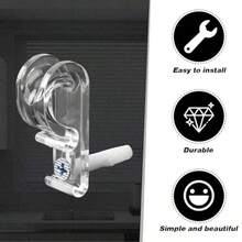 8 Pcs Roller Shade Clear Saftey Chain Retainer And Cord Guide Curtain P Clip Blind Cord Holder Fixation Hook Bead Chain Tenn Device With Screws For Roller Vertical And Roman Shades - 清除 - 查看 3
