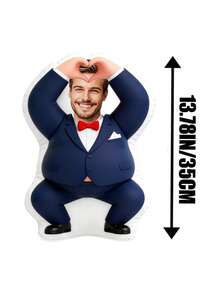 Customized Funny Action Throw Pillow, Humorous Couple Photo Pillow, Personalized Photo Pillow, Unique And Interesting Family Gift, Christmas Gift, Valentine's Day Gift, Men's Gift, Anniversary Gift - Heart - View 25