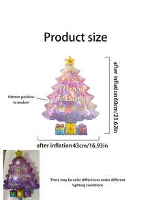 3pcs Pink Christmas Tree Balloons Christmas Balloon Christmas Tree Foil Balloons For Christmas-Themed Birthday Party Supplies Decorations Party Decorations Balloon Party Sets