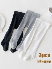 3 أزواج من سراويل ضيقة ملونة للأطفال، جوارب ضيقة متعددة الاستخدامات مناسبة لارتداء البنات اليومي، زي المدرسة، جميع المواسم، الربيع/الخريف - متعدد الألوان - مشاهدة 15