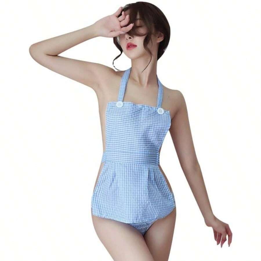 Conjunto de ropa de dormir de malla para mujer conjunto de doctor con perspectiva disfraz de liga - 60198 - Ver 1