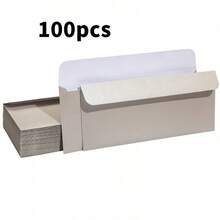 100/10 #10 珠光纸信封，适用于圣诞节、万圣节礼物、婚礼邀请函、生日派对、商务邀请函、商务邮件，空白银色珠光信封，银色和金色信封 - 銀色 - 查看 1