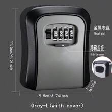 1pc Key Lock Safe, Outdoor Password Key Storage Cabinet, Wall-Mounted Key Lock Box, ABS Combination Password Key Box, Anti-Smashing/Explosion/Lock, Reprogrammable Code, 6 Key Capacity, Suitable For Home/Outdoor/Garage/Garden/Store/Construction Site/Apartment/Renovation/Factory Key Safe Storage, Available In Black, Gray And Red - PVC - View 8