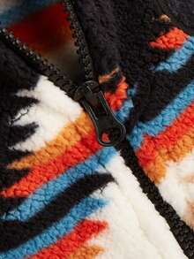 1pc Cute Geometric Pattern Cat & Dog Universal Pet Vest, Fluffy Pet Sweater For Cats & Dogs, Autumn/Winter - Multicolor - View 5