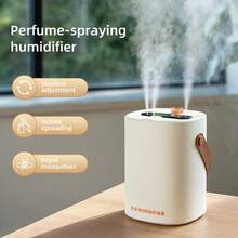 Máy tạo độ ẩm ban đêm LED 3 vòi phun không gây tiếng ồn, 3 chế độ phun sương, bình chứa nước 300ml - Nguồn điện USB, chức năng hẹn giờ, bảo vệ chống cháy khô, diện tích phủ sóng trên 45㎡, 3 chế độ hoạt động, thích hợp sử dụng cho phòng ngủ, bàn làm việc và gia đình, máy tạo độ ẩm phòng ngủ, máy tạo độ ẩm để bàn, máy tạo độ ẩm hiện đại - Nhiều màu - Xem 2
