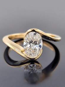 1 件经典方晶锆石椭圆形装饰铜戒指，适合女性日常佩戴、订婚、婚礼、派对珠宝、情人节礼物